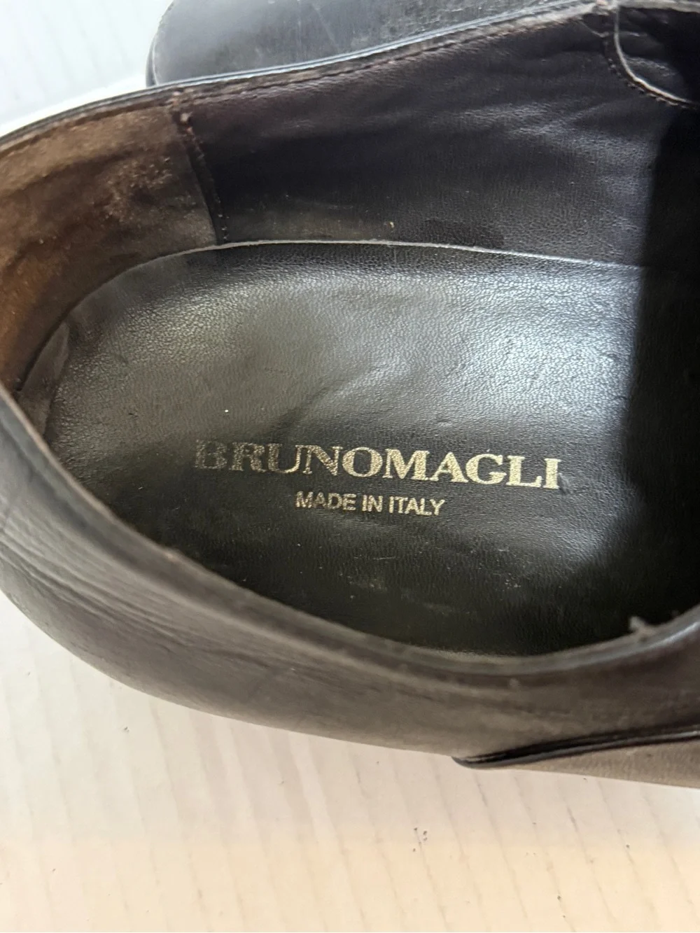 Bruno Magli Black Shoes Men's Sz 12 Cap Toe Leather Italy Lace Up Oxford